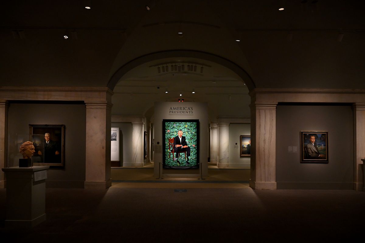 The “America’s Presidents” exhibition at the National Portrait Gallery, which boasts some of the most famous images of our chief executives, can be viewed online.  (Katherine Frey/Washington Post)