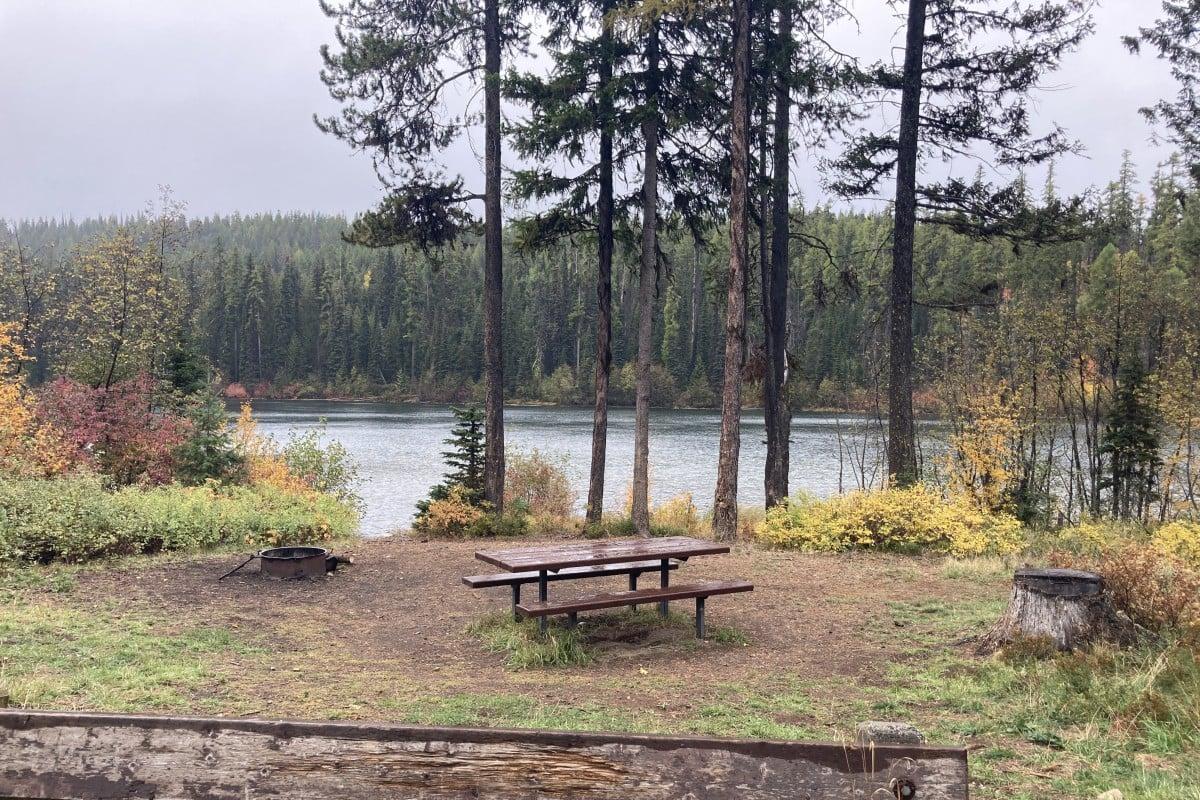 A campsite at Davis Lake Campground on the Colville National Forest.  (Courtesy of the U.S. Forest Service )