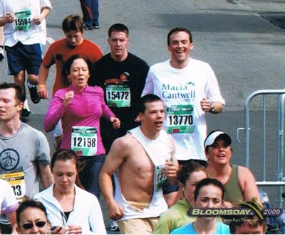 Marcus Riccelli, who was later elected to the state House, runs the 2009 Bloomsday with his then-boss, U.S. Sen. Maria Cantwell. This picture was provided by Riccelli.