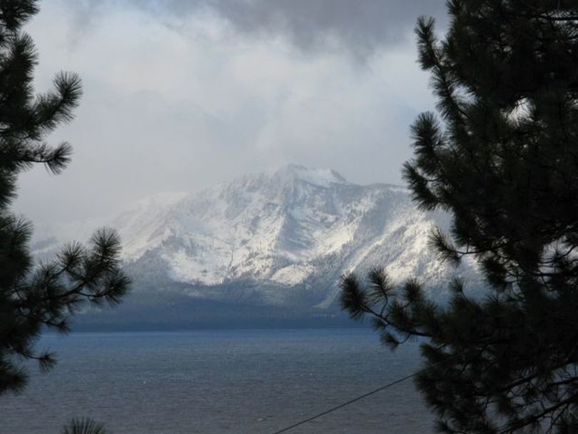 First snow of the season at Lake Tahoe, Wednesday, Oct. 5th, 2011 (Betsy Russell)