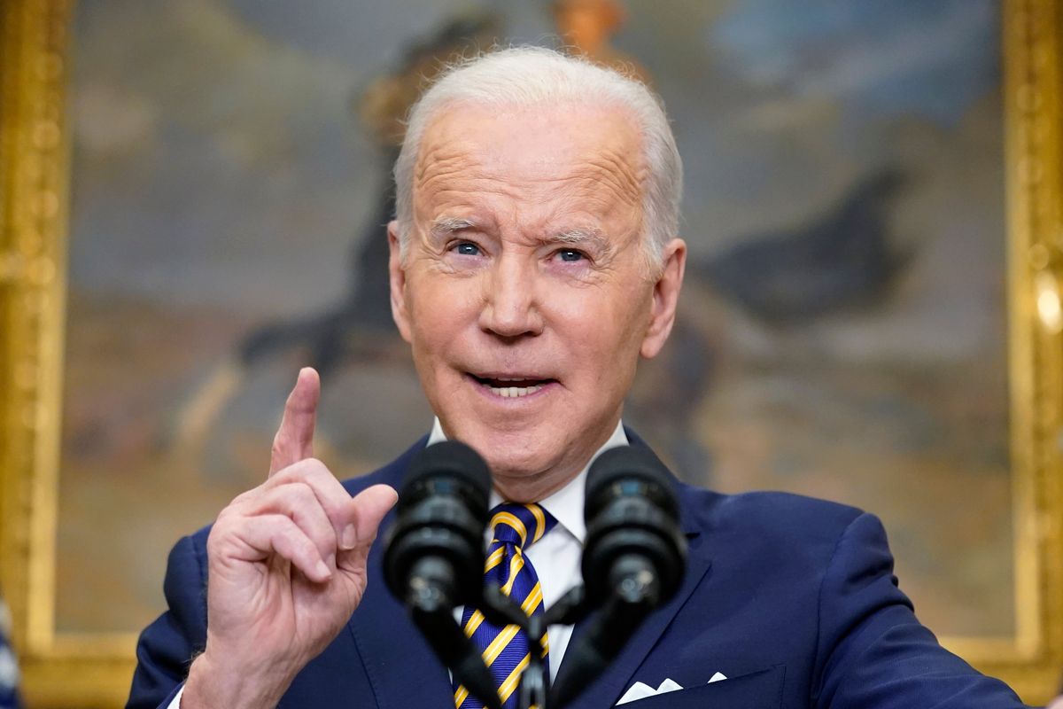 President Joe Biden announces a ban on Russian oil imports, toughening the toll on Russia