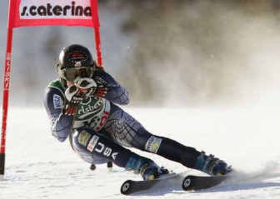 
American Julia Mancuso raced to a third-place finish in a women's Super-G on Sunday. 
 (Associated Press / The Spokesman-Review)