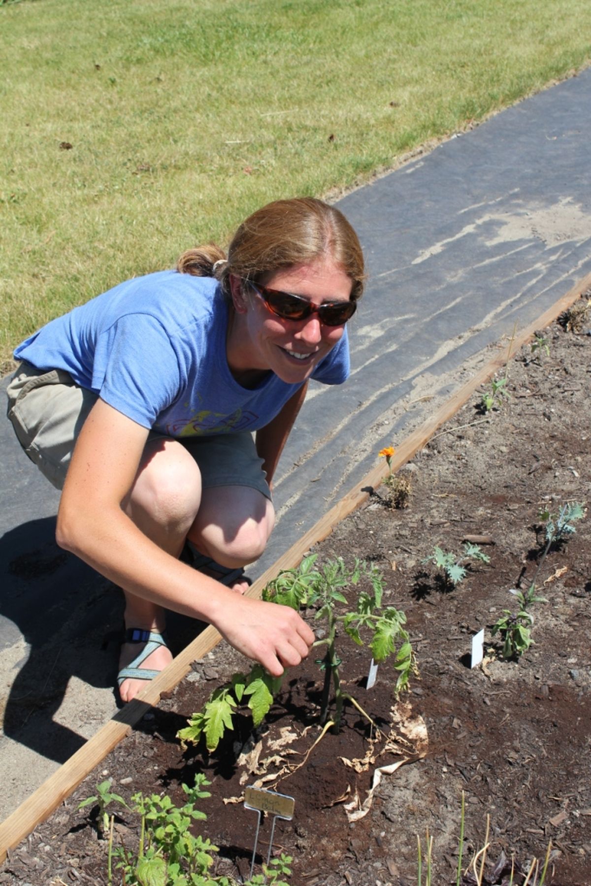 Kathleen DeMaria, Grant Park Community Garden’s coordinator, said the garden project has helped neighbors come together.
(Sandra Hosking / Down to Earth NW Correspondent)
