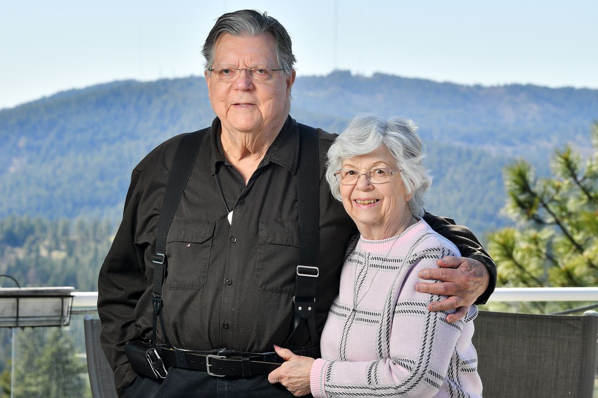Norman Samish and Rita Cencich are photographed at their home on Friday, April 16, 2021 in southeast Spokane, Wash.  (Tyler Tjomsland/The Spokesman-Re)