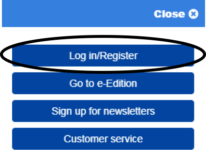 Screenshot of 'Log in/Register' link