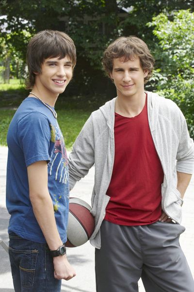 This photo released by Disney XD shows Kelly Blatz as “Charlie Landers,” right, and David Lambert as “Jason Landers” on Disney XD’s “Aaron Stone.”  (Associated Press / The Spokesman-Review)