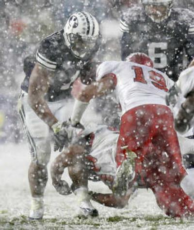 
Kyle Wilkins (19) and Eastern faced a BYU scoring blizzard last Saturday. Associated Press
 (Associated Press / The Spokesman-Review)