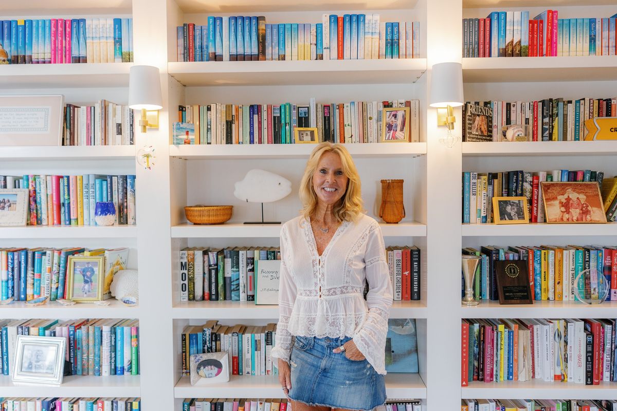 Novelist Elin Hilderbrand at her home in Nantucket, Mass.  (Emily Mentes/For The Washington Post)