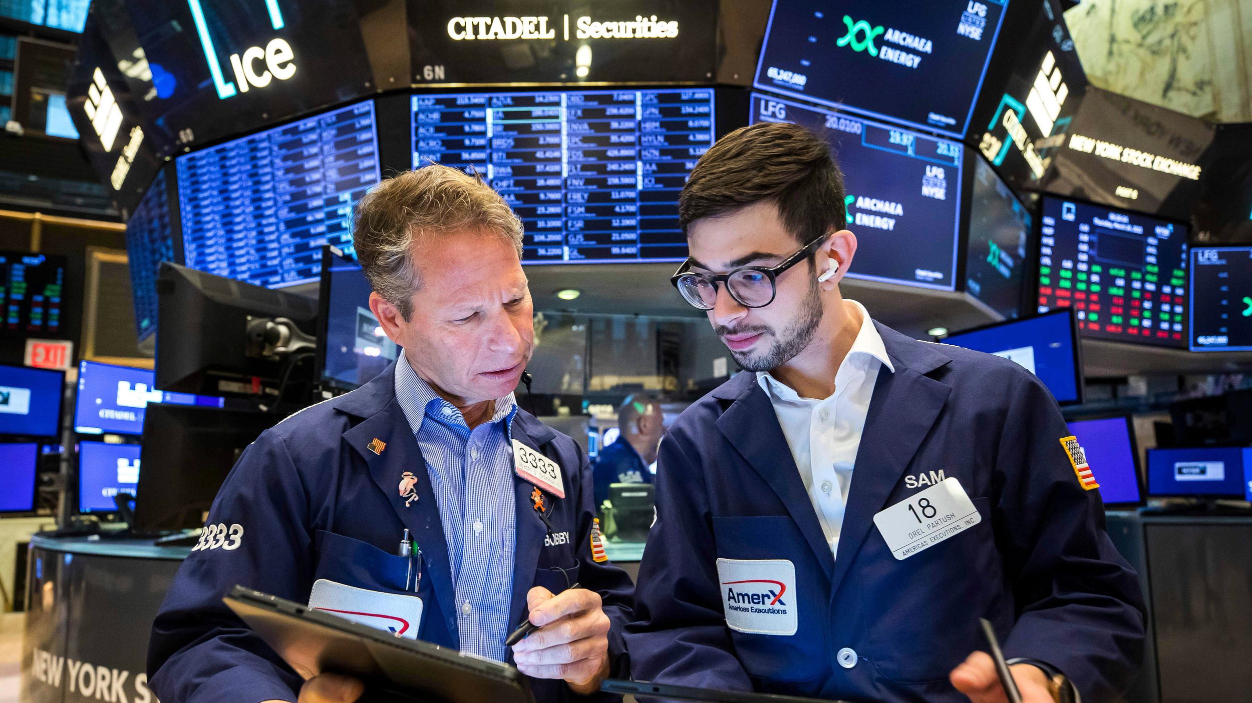Orel Partush working on the New York Stock Exchange trading floor