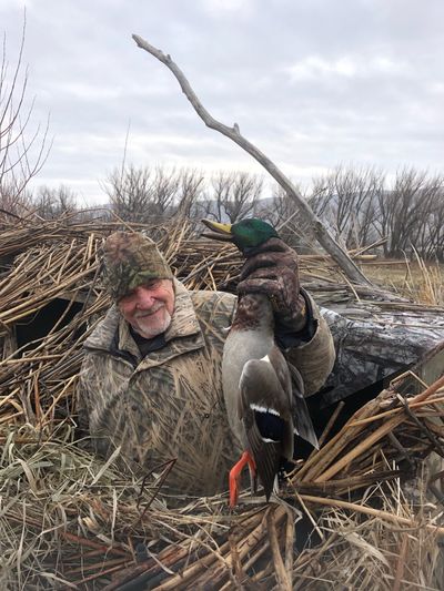 Alan Liere with a mallard drake shot last November on a pond near Sunnyside, Wash.  (Courtesy of Alan Liere)