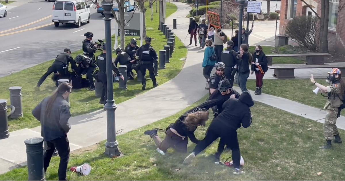 Two arrested outside ICE facility at downtown Spokane ‘No Kings’ rally