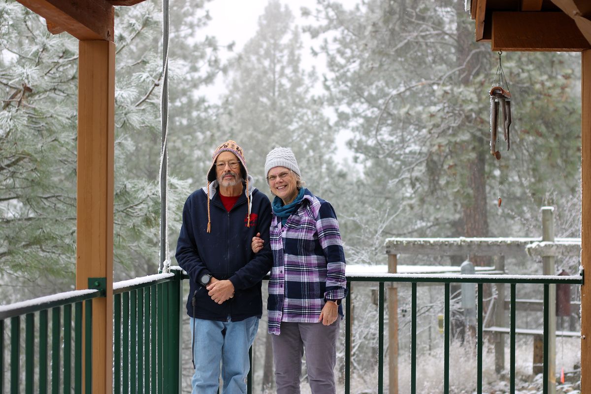 Lynn and Becky Miner donated their 100-acre tree farm to Washington State University Extension Forestry after purchasing it in 1992. The Miners have planted 11,000 ponderosa pines and western larch trees. Lynn Miner said they also hung up over 700 nest boxes for birds and small animals.  (Monica Carrillo-Casas/The Spokesman-Review)