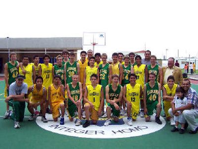 
The Lakeland High basketball team poses with a Mexican team on a summer trip to Mexico. 
 (Photo courtesy of Trent Derrick / The Spokesman-Review)