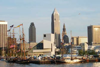 
Cleveland's skyline offers visiting tall ships moored along the shore of Lake Erie.
 (The Spokesman-Review)