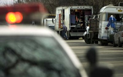 
Police presence was heightened in Browne's Addition on Wednesday during the filming of a North by Northwest movie starring rapper 50 Cent and Samuel L. Jackson. 
 (Holly Pickett / The Spokesman-Review)