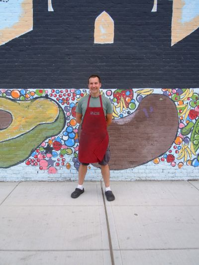 Andrew Larson, the new chef at One World Cafe in Spokane, invites people to try the always-changing and creative menu, including a fund-raising event Friday evening.  (Cindy Hval / Down to Earth NW Correspondent)