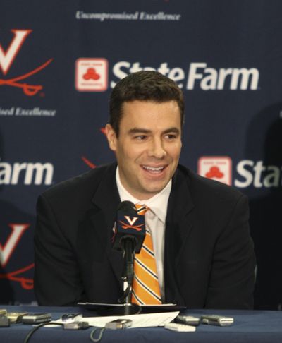 Tony Bennett speaks to the media in Charlottesville, Va., after being introduced as Virginia men’s basketball coach.  (Associated Press / The Spokesman-Review)
