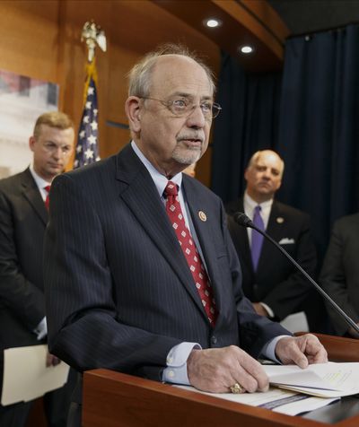 Rep. Doc Hastings discusses proposed alterations to the Endangered Species Act on Tuesday on Capitol Hill. (Associated Press)