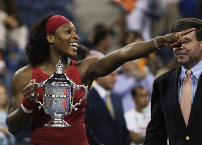Serena Williams holds the championship trophy.ASSOCIATED PRESS (ASSOCIATED PRESS / The Spokesman-Review)