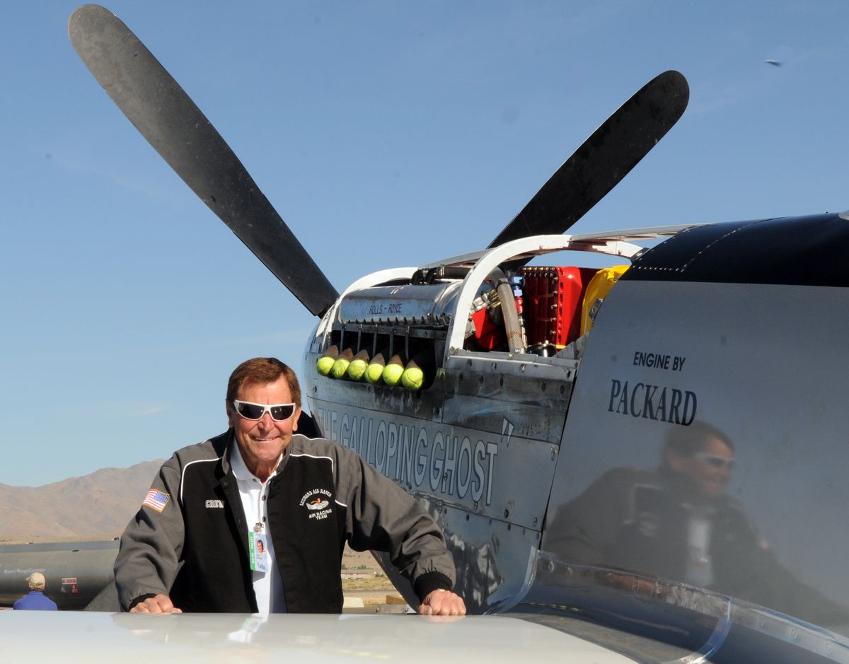 This Wednesday, Sept. 15, 2010, photo, shows longtime Reno Air Race pilot Jimmy Leeward with his P-51 Mustang.  A spokesman for Reno