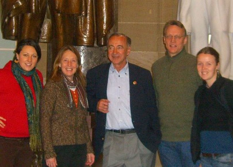 Meeting Our Congressman Walt Minnick at the Capitol before the Inauguration (The Spokesman-Review)