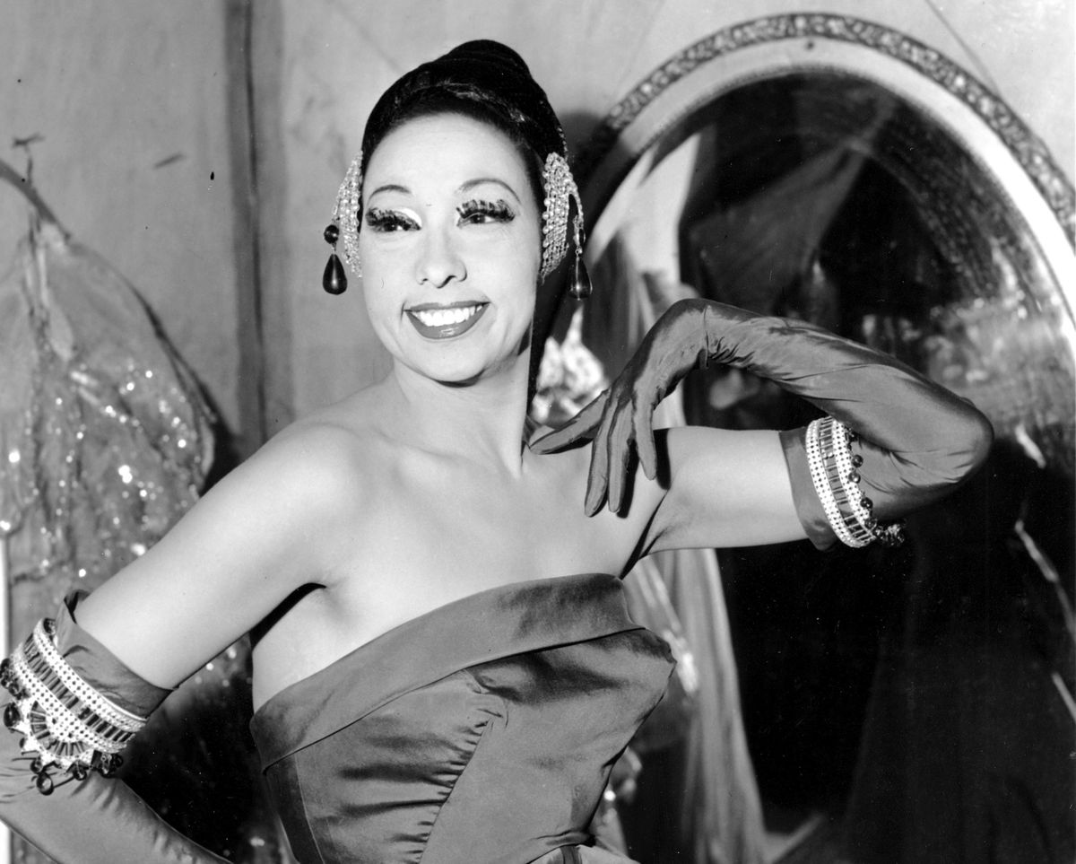 In this March 6, 1961, photo, singer Josephine Baker stands in her dressing room at the Strand Theater in New York City. The remains of American-born singer and dancer Josephine Baker will be reinterred at the Pantheon monument in Paris. Le Parisien newspaper reported Sunday, Aug. 22, 2021, that French President Emmanuel Macron has decided to bestow the honor. Baker is a World War II hero in France and will be the first Black woman to get the country’s highest honor.  (AP)
