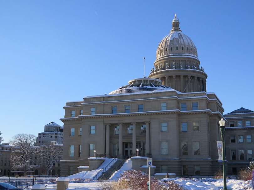 Idaho’s state Capitol glistens under snow and cold blue skies on Thursday in Boise. Inside, lawmakers heard from experts and business leaders on prospects for the state’s economy in the coming year. (Betsy Z. Russell)