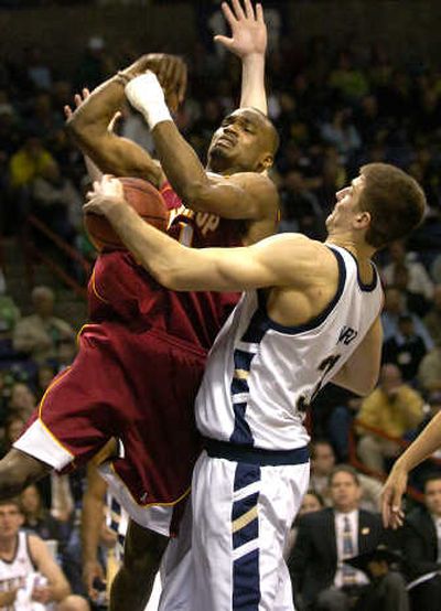 The Spokesman-Review Forward Taj McCullough, left, is one of three seniors who have been instrumental in Winthrop's success.
 (File / The Spokesman-Review)