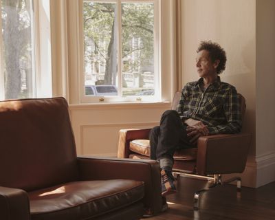 Writer Malcolm Gladwell at his office in Hudson, New York, on June 24, 2021. Gladwell was one of the writers for Facebook's Bulletin subscription service, which will close next year.   (New York Times)