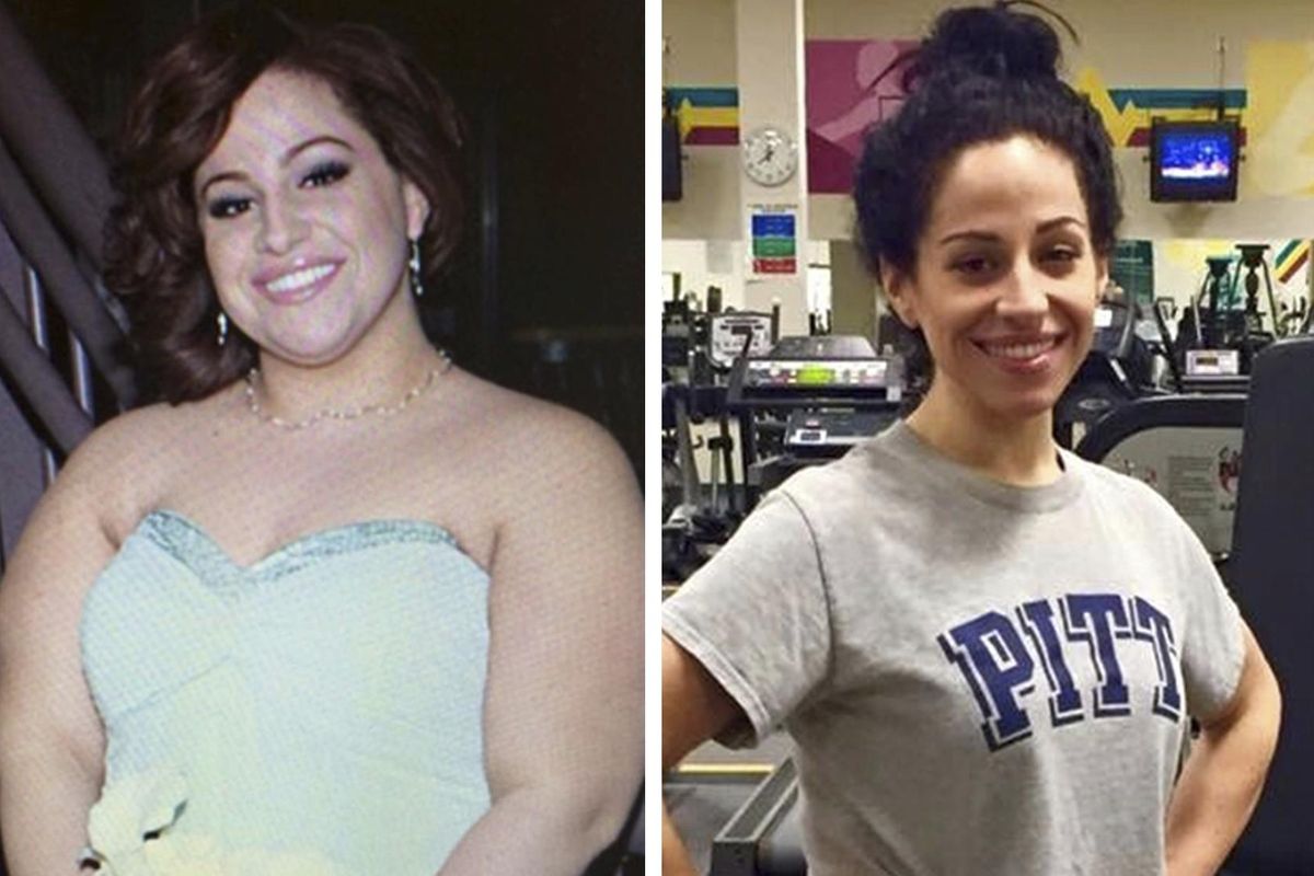 In this combination photo of images provided by Andrea Massella, Massella appears before and after losing significant body weight. While on her weight loss crusade, Massella noticed Ronnie Brower