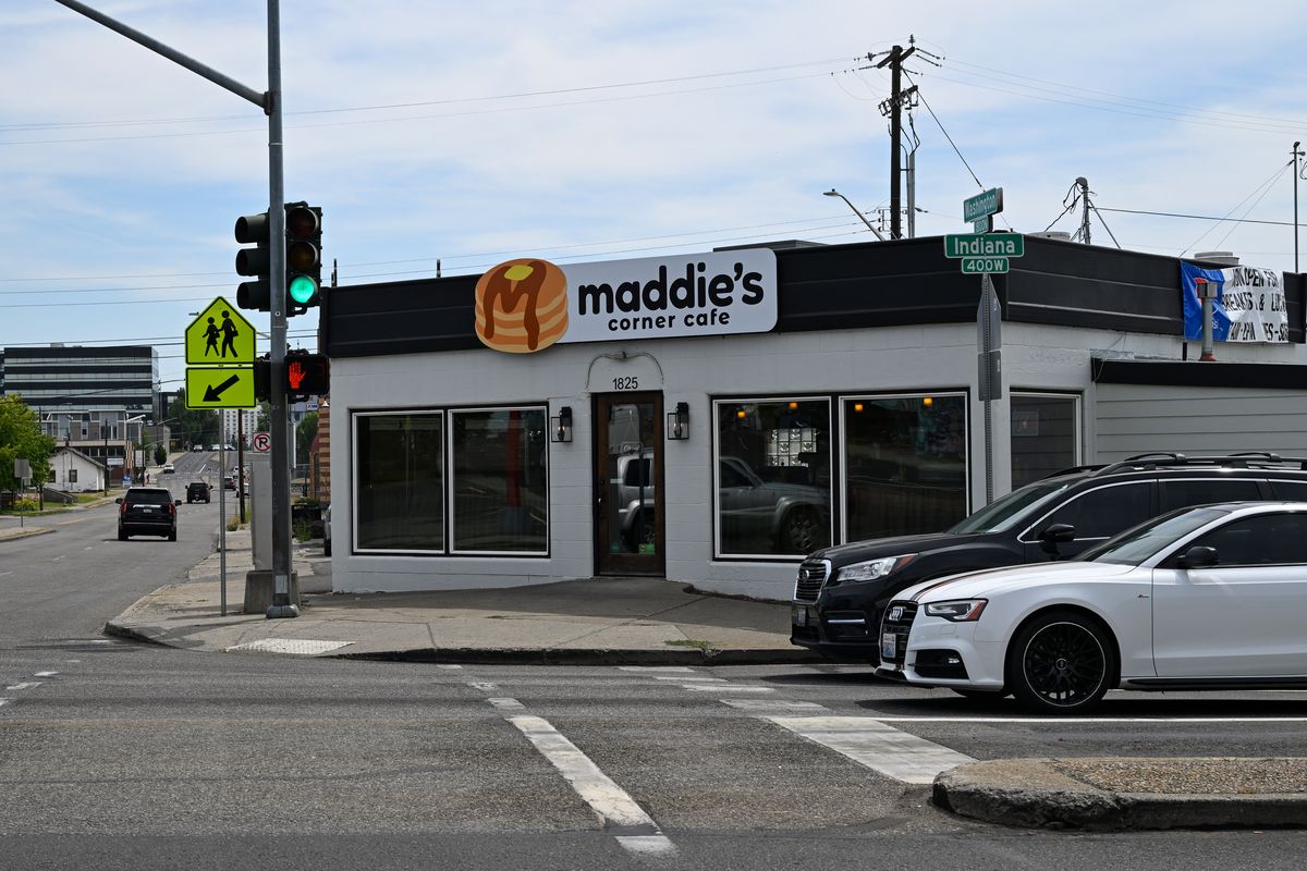 The former Dolly’s café at Indiana Avenue and Washington Street is now called Maddie’s Corner Café after coming under new ownership.  (Jesse Tinsley/THE SPOKESMAN-REVIEW)