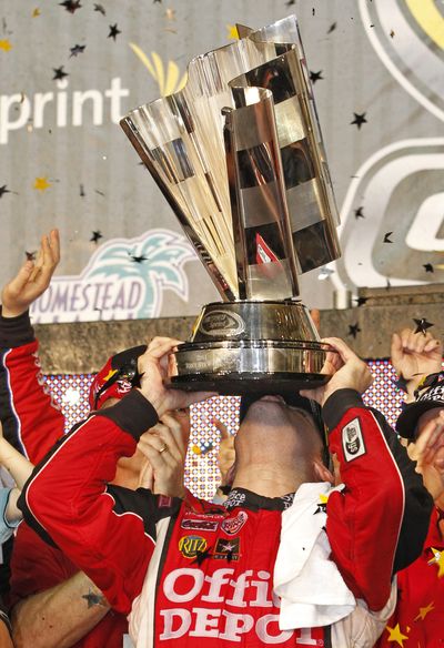 Tony Stewart earned his third Sprint Cup championship. (Associated Press)