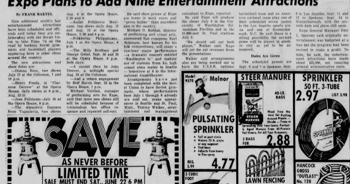 50 years ago in Expo history: John Denver added a special midnight show as the fair’s entertainment offerings proved too popular to meet demand