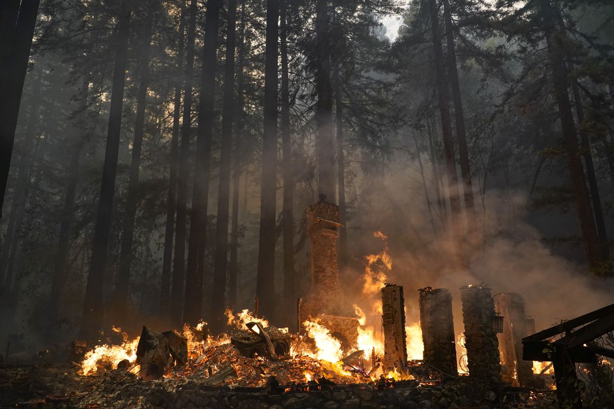 any sparked by lightning, California wildfires largest in state history