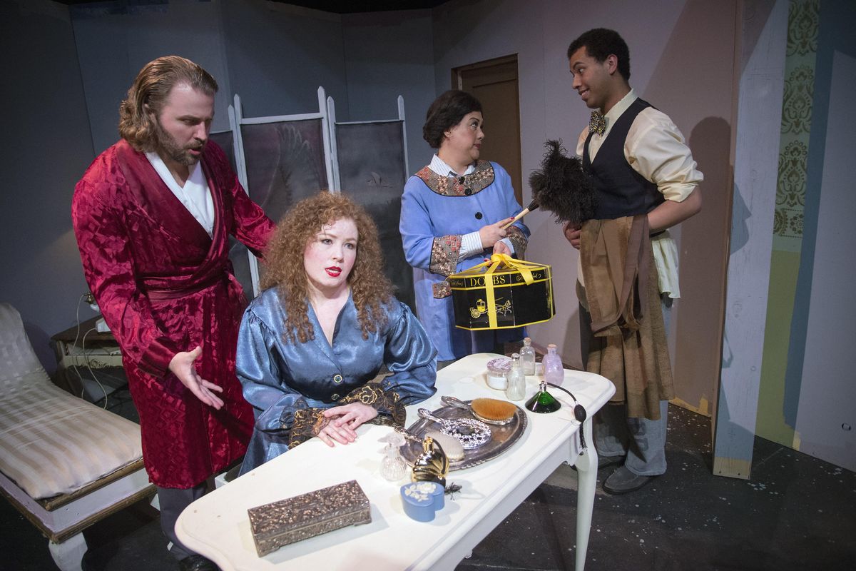 The actors, playing actors, Daniel McKeever as Fred, Tami Knoell as Lilli, Emilia Keener as Hattie and Tre Keough as Paul..Colin Mulvany/THE SPOKESMAN-REVIEW (Colin Mulvany / The Spokesman-Review)