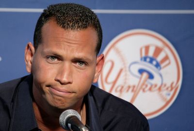 Alex Rodriguez addresses the media after arriving at George Steinbrenner Field in Tampa, Fla. (Associated Press / The Spokesman-Review)