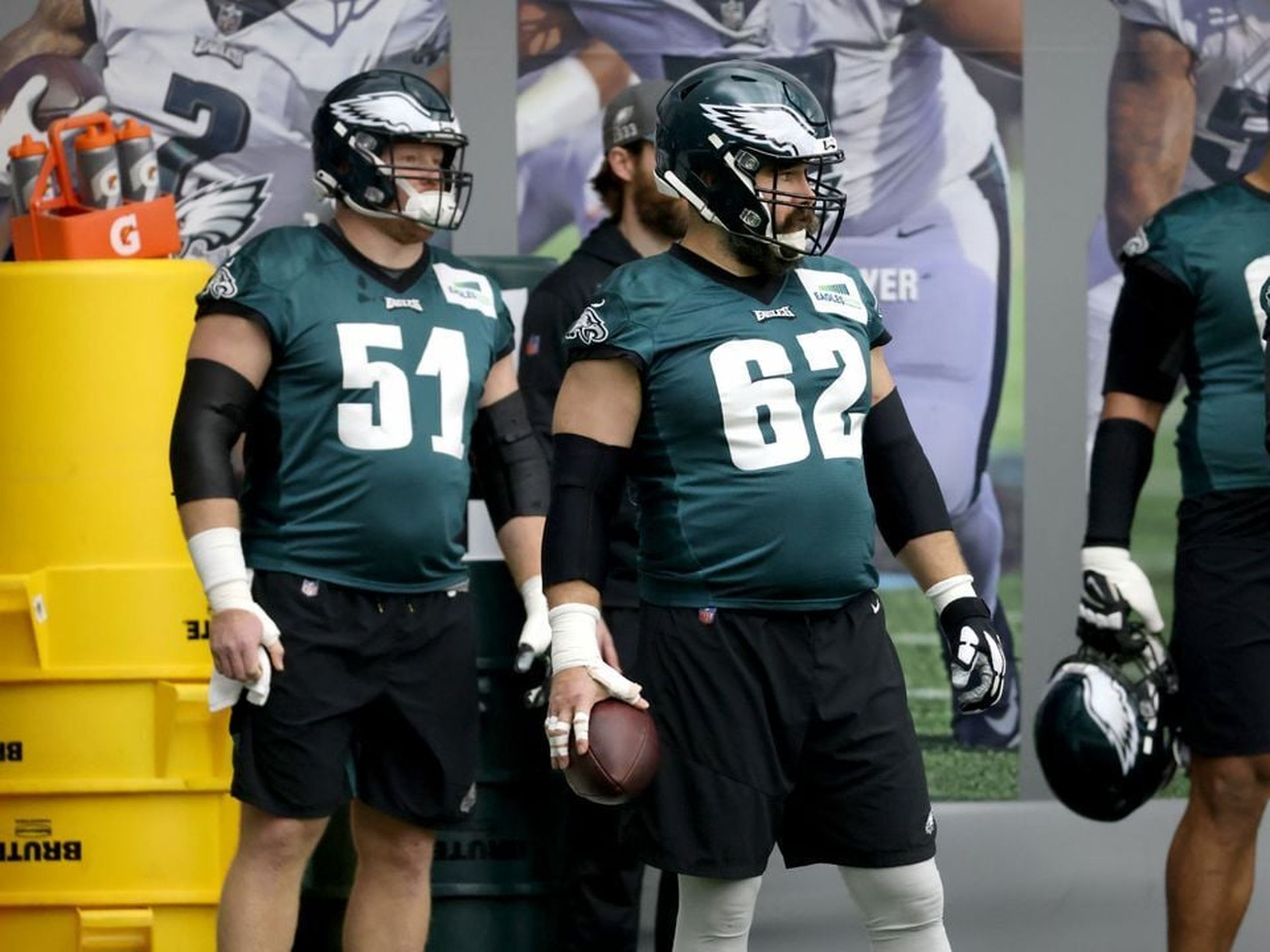 Philadelphia Eagles' patchwork offensive line played great against