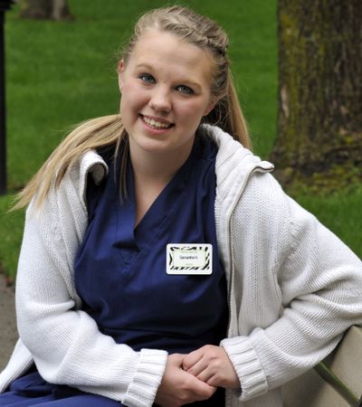 Shadle Park High School senior Samantha Hayden plans to become a nurse. (Dan Pelle)