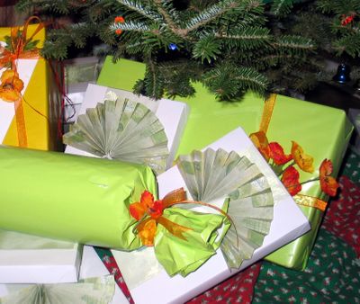 Recycled boxes, packages and even gifts can make the holiday season more affordable and environmentally friendly. (Cheryl-Anne Millsap / Down to Earth NW)