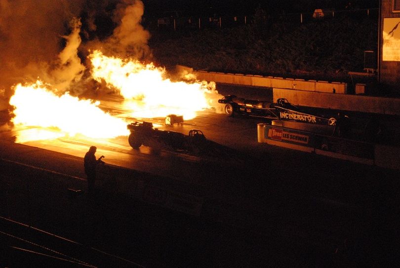 Jet car action at Spokane County Raceway. (Photo courtesy of SCR Media Relations)