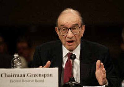 
Federal Reserve Chariman Alan Greenspan makes a point Wednesday.
 (Associated Press / The Spokesman-Review)