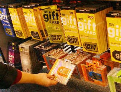 
The rising popularity of gift cards is pushing more holiday shopping into January and after. 
 (Associated Press / The Spokesman-Review)