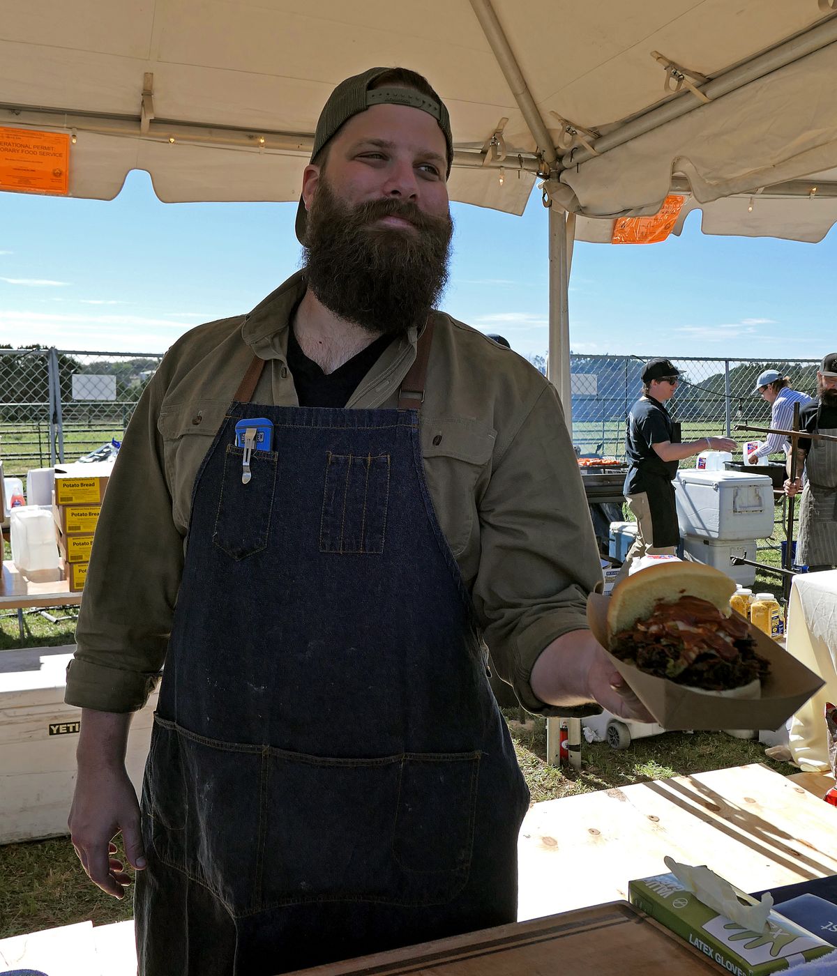 
The smoky beef sandwich from LeRoy and Lewis in Austin was the star of the food offerings at the Luck Reunion festival near Austin.   (John Nelson)