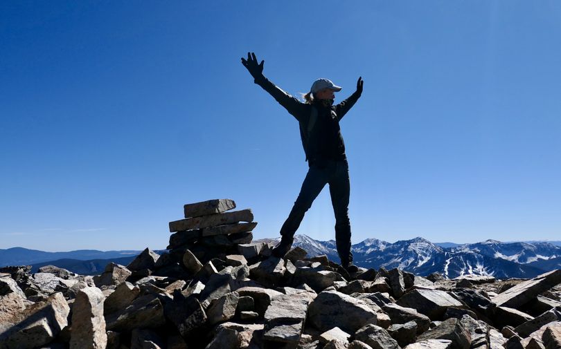 On top of Gold Hill at 12,700 feet in the Sangre de Cristo Mountains near Taos Ski Valley, N.M.