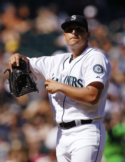 M’s starter Jason Vargas allowed nine runs over 52/3 innings Sunday. (Associated Press)