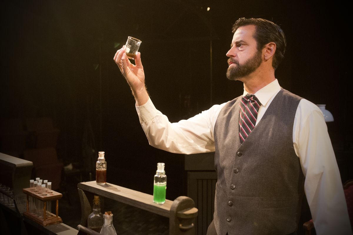 Dave Rideout plays Dr. Henry Jekyll in the Spokane Civic Theatre production of “Dr. Jekyll and Mr. Hyde,” which opens today. (Jesse Tinsley)