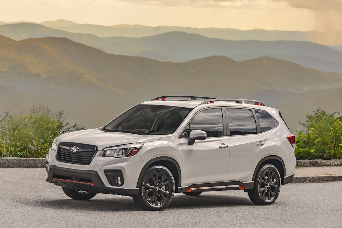 Outside, Subaru lightly massages the Forester’s ($24,295) grille and front fascia, bulks up its wheel arches and wraps its newly deepened shoulder line around the rear pillars.  (Subaru)
