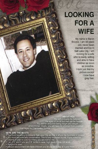 Full-page ad in Coeur d'Alene Press this weekend. Are you the woman of Mr. Brooks' dreams?