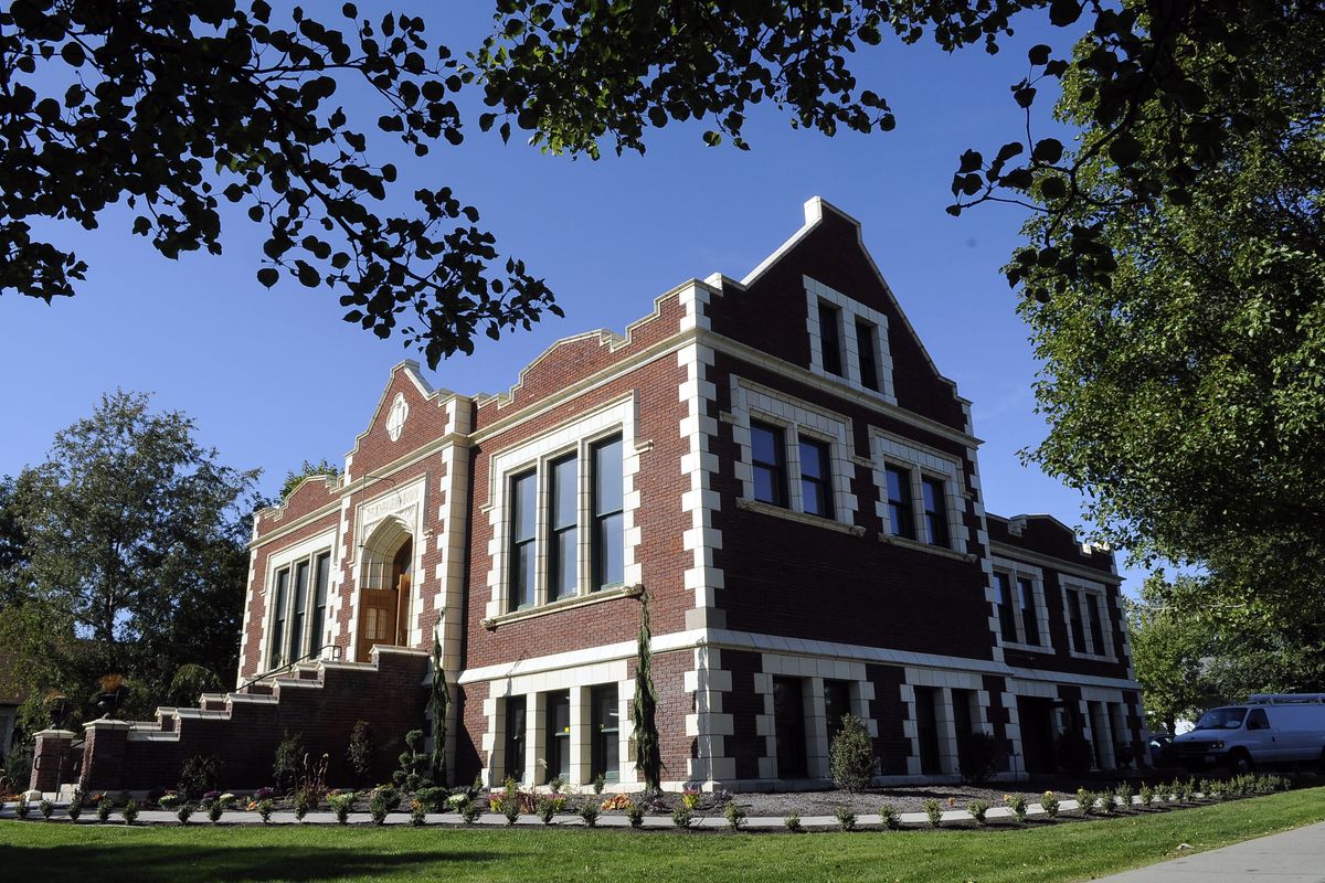 The former Carnegie library on East Mission Avenue, built in 1913, is on the National Register of Historic Places. (Dan Pelle / The Spokesman-Review)