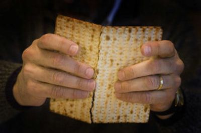 
During Wednesday night's Seder dinner for Christians, matzo – the bread of affliction – is broken into two pieces. 
 (The Spokesman-Review)
